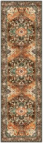 Yamaziot Washable Runner Rug, 3x10 Non-Slip Boho Hallway Kitchen Rug - Image 3