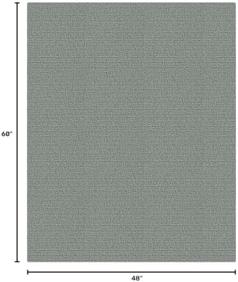 EARTHALL Washable Area Rug, Non Slip Entryway Rug, 4x5 Ft, Green/Grey - Image 2