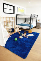 Ophanie Soft Fluffy Shaggy Rugs for Bedroom Living Room Dorm Nursery Home Decor Aesthetic,Color Navy Blue,Size 6' x 9' - Image 2