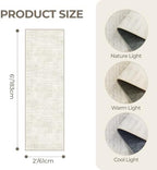 2x6 Runner Rug Non Slip,Washable Hallway Runner Rug,Beige - Image 2