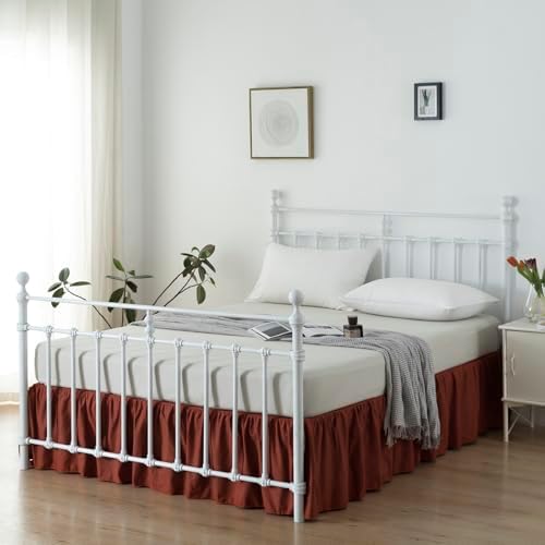 Bed Skirt Full Size Ruffled Bed Skirts with Split Corners - Image 6