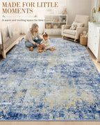 OLANLY 5x7 Washable Area Rug, Soft Non Slip Carpet for Bedroom Living Room - Image 4