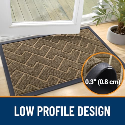 OLANLY Front Door Mat Outside 59x34, All-Season Absorbent Rubber Doormat - Image 4