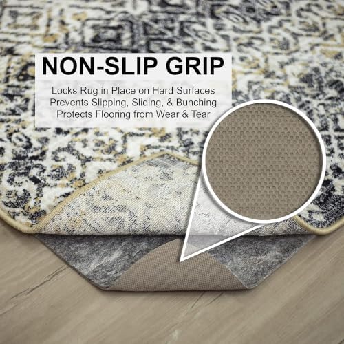 Mohawk Home Non Slip Rug Pad 7' 8" x 10' 4" - 1/2" Thick Felt + Latex Rubber Gripper - Dual Surface Cushion for Hardwood, Carpet, Tile Floors, Made in USA - Image 3
