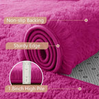 Noahas 2x3 Hot Pink Fluffy Soft Area Rug Non-Slip for Kids Bedroom Nursery - Image 6