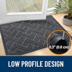 OLANLY Front Door Mat Outside 59x34, All-Season Absorbent Rubber Doormat - Image 4