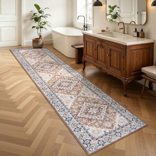 Lofus 2'6" x 10' Hallway Kitchen Washable Runner Rug, Long Carpet Brown - Image 3