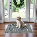 HY HAOYUNLAI Washable 2x2 Floral Square Area Rug Non-Slip Nursery Carpet by HYHAOYUNLAI
