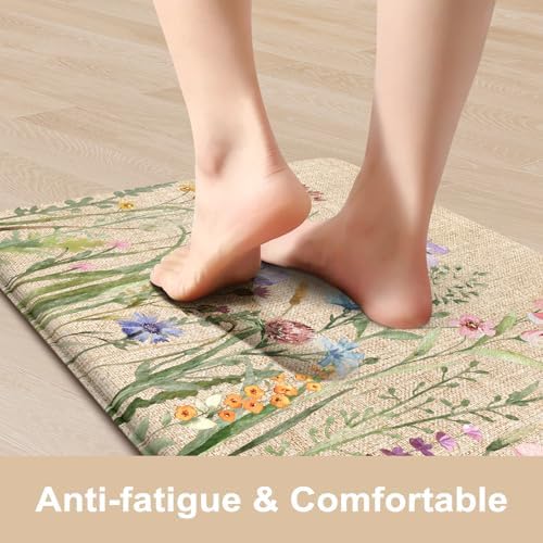 KIMODE Anti Fatigue Kitchen Mat, Cushioned Farmhouse Kitchen Runner Rug - Image 2