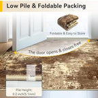 RELEANY Washable Runner 2'x8' Abstract Area Rug for Hallway Brown Tan - Image 7