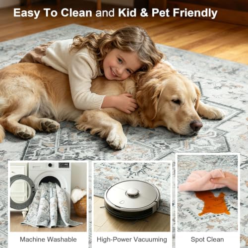 Lofus Machine Washable Area Rugs 8x10, Boho Carpet for Living Room Bedroom - Image 5
