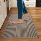 Kitchen Mats for Floor, Kitchen Rugs Non Slip, 17x30 Brown by QiCaiJia