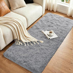 Noahas 2x10 Grey Fluffy Soft Runner Rug Non-Slip for Bedroom Dorm Hallway - Image 3