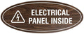 Signs ByLITA Oval Electrical Panel Inside Sign (Walnut) - Large