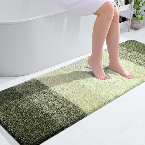 OLANLY Bathroom Runner Rug 59x20, Extra Soft Absorbent Microfiber Bath Rugs by OLANLY