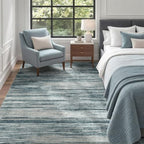 5x7 Area Rug for Living Room, Abstract Washable Non-Slip Rugs, Slate Grey - Image 2