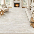 Area Rug 10x14 Living Room Rugs: Washable Modern Rug Large Non-Slip Soft Rugs Stain Resistant Printed Rug Indoor Carpet for Bedroom Dining Room Playroom Home(Beige, 10'x14') by ZomfyRugs