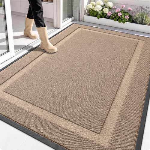 OLANLY Front Door Mat Outside 71x47, All-Season Heavy-Duty Rubber Doormat by OLANLY