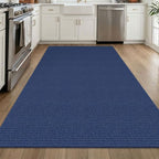 EARTHALL Washable Area Rug, Non Slip Entryway Rug, 4x6 Ft, Heathered Blue - Image 2