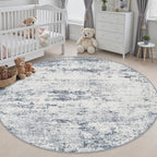 Round Area Rug Living Room: 8 ft Modern Washable Indoor Carpet - Image 5