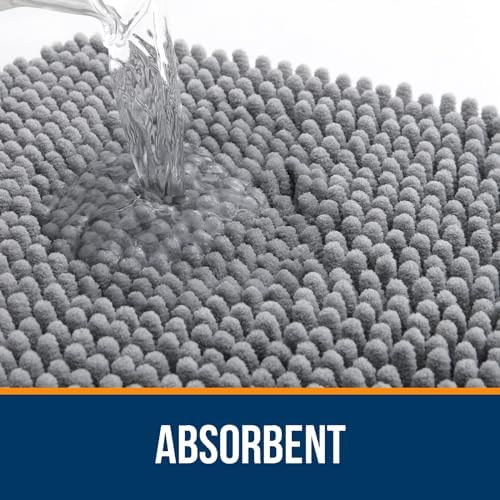 OLANLY Large Bathroom Rugs 59x35, Extra Soft Absorbent Chenille Bath Rugs - Image 4