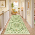 RELEANY Washable Area Rug, Runner 3'x10', Green/Yellow by RELEANY