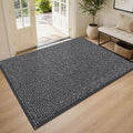 BEQHAUSE Dirt Trapper Door Mat 48"x72", Non-Slip Washable Doormat, Charcoal by BEQHAUSE