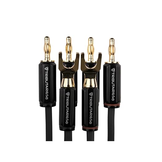 Tributaries Model 4BW Bi-Wire Speaker Cables - Banana to Spade - Hand Assembled in Orlando, Florida - 14AWG & 16AWG (10FT)