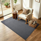 3x5 Dark Grey Solid Area Rug Washable Non-Slip Soft for Bedroom Kitchen - Image 4