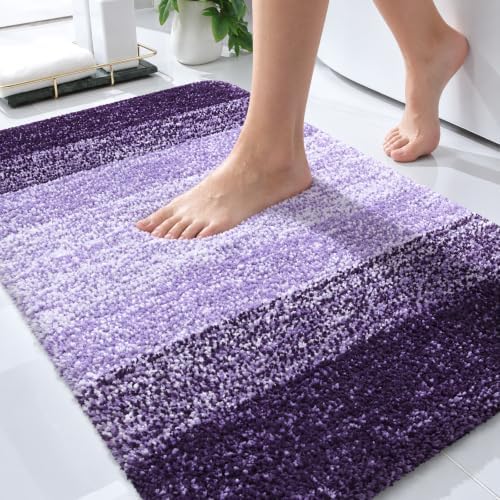 OLANLY Small Bathroom Rugs 28x18, Extra Soft Absorbent Microfiber Bath Rugs by OLANLY