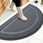 OLANLY Half Circle Front Door Mat Outside 47x23 All-Season Rubber Doormat by OLANLY