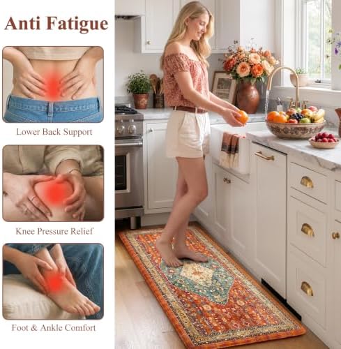 Collive Kitchen Mats Cushioned Anti Fatigue Kitchen Rug Sets, 24''x59'' - Image 4