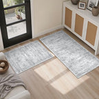 Kitchen Rugs Sets of 2, 2x3 2x4 Rug Runner,Grey - Image 4