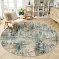 Lofus 4ft Area Rug for Living Room,Abstract Washable Rugs,Coffee/Green by Lofus