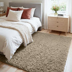 4x6 Fluffy Shag Area Rugs for Living Room Bedroom: Soft Carpet Gray Camel - Image 2