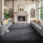 Ophanie 7x9 Area Rugs,Upgrade Non-Slip Fluffy Soft Rugs for Living Room,Large Shag Grey Fuzzy Plush Rug,Gray Shaggy Big Carpets for Bedroom,Kids Boys Girls Dorm Decor with Over 99 pcs Pile fibers by Ophanie