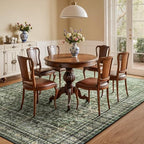 5x7 Area Rugs for Living Room Bedroom, Green Washable Non-Slip Carpet - Image 6