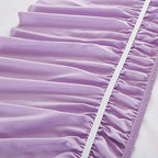 MEILA Wrap Around Bed Skirt for Queen & King Beds, 16" Drop, Light Purple - Image 6