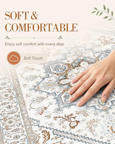 OLANLY 6x9 Washable Area Rug, Soft Non Slip Carpet for Living Room - Image 4