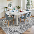 Lofus 5x7 Area Rugs for Living Room, Washable Area Rug, Rugs for Bedroom, Kitchen, Vintage Boho Carpet, Soft Non-Slip, Low Pile Large Area Rug for Office Dining Room, Vintage Dark Grey - Image 3