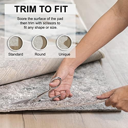 Mohawk Home Non Slip Rug Pad 2' 2" x 10' - 3/8" Thick Felt + Latex Rubber Gripper - Dual Surface Cushion for Hardwood, Carpet, Tile Floors, Made in USA - Image 3