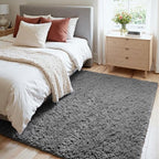 4x6 Fluffy Shag Area Rugs for Living Room Bedroom: Soft Carpet Light Gray - Image 3