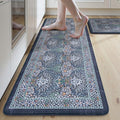 Collive Anti Fatigue Mats for Kitchen Floor, Dark Blue Kitchen Rugs by Collive