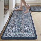 Collive Anti Fatigue Mats for Kitchen Floor, Dark Blue Kitchen Rugs by Collive