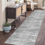 2x8 Runner Rug Non Slip,Washable Hallway Runner Rug,Grey - Image 3