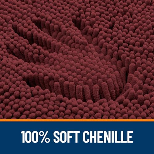 OLANLY Bathroom Runner Rugs 47x20, Extra Soft Absorbent Chenille Bath Rugs - Image 3