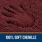 OLANLY Toilet Rugs U-Shaped 20x20, Soft Absorbent Chenille Contour Rugs - Image 3