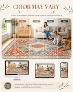 OLANLY 2'6"x14' Washable Runner Rug, Non Slip Carpet for Hallway Kitchen - Image 2