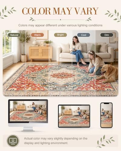 OLANLY 2x4 Washable Accent Rug Non Slip Carpet for Entryway Kitchen Bedside - Image 2