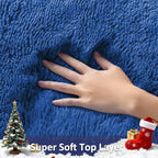 Ophanie Blue Rug, Boys 4x6 Rugs for Bedroom Royal Dark Blue Carpet Nursery Aesthetic, Kids Playroom Navy Area Rugs for Girls Teen Home Decor, Fluffy Shag Bedside Floor Living Room Carpet - Image 2